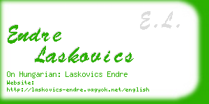 endre laskovics business card